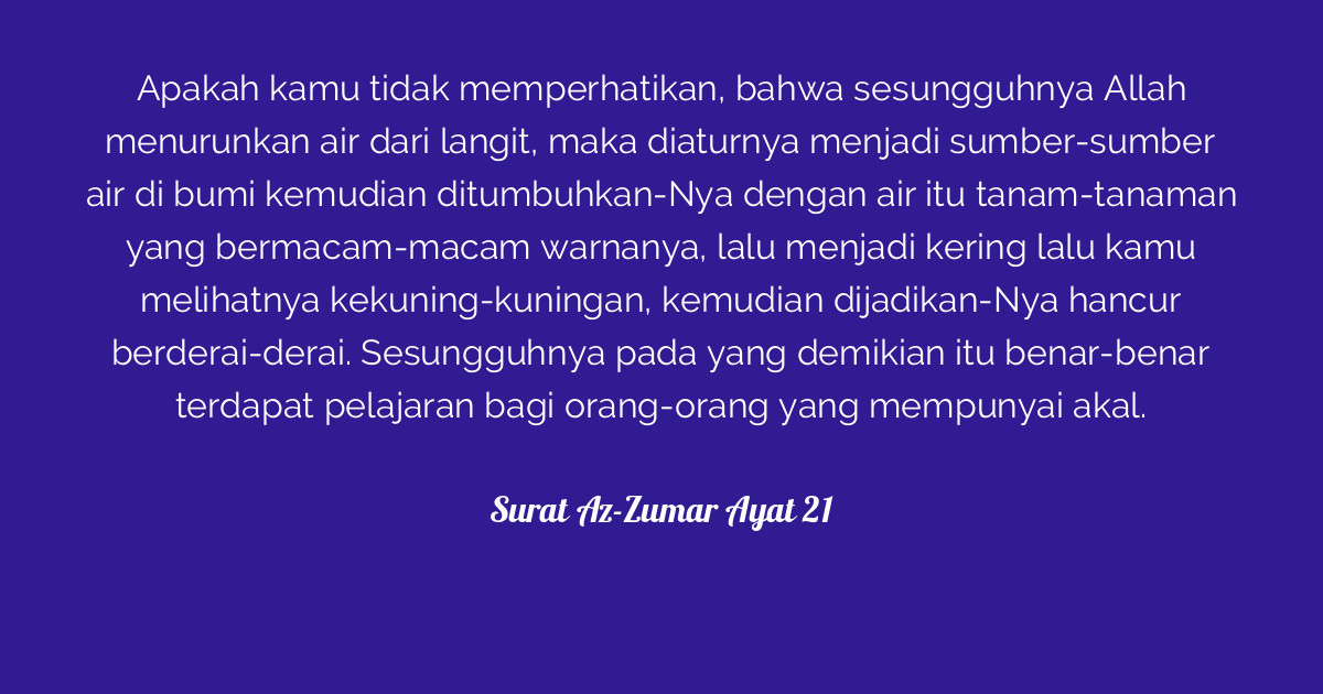 Surat Az Zumar Ayat 21 Tafsirq