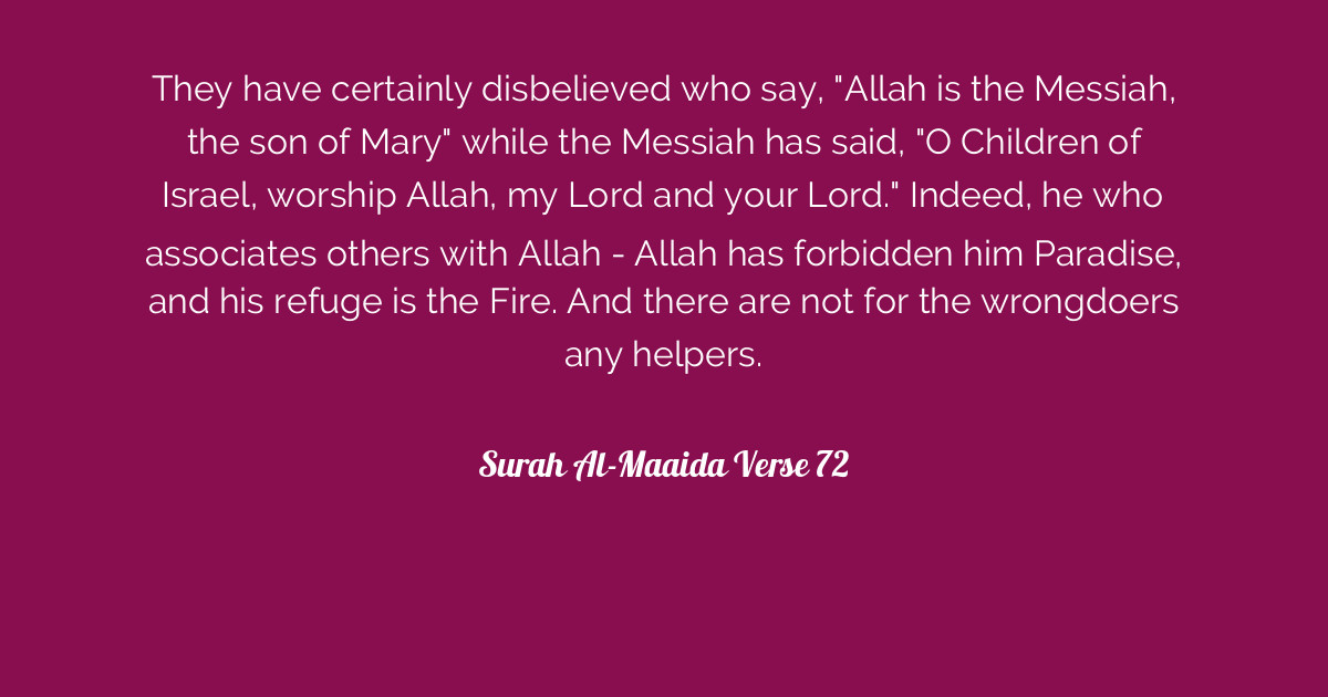 Surah Al Maaida Verse 72 Tafsirq Com