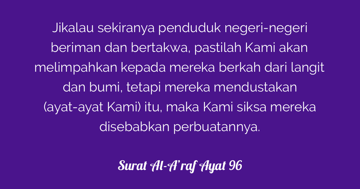 Surat Al-A’raf Ayat 96 | Tafsirq.com