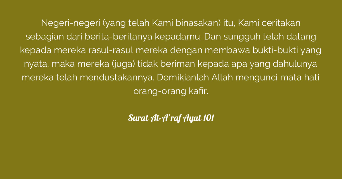 Surat Al-A'raf Ayat 101  Tafsirq.com