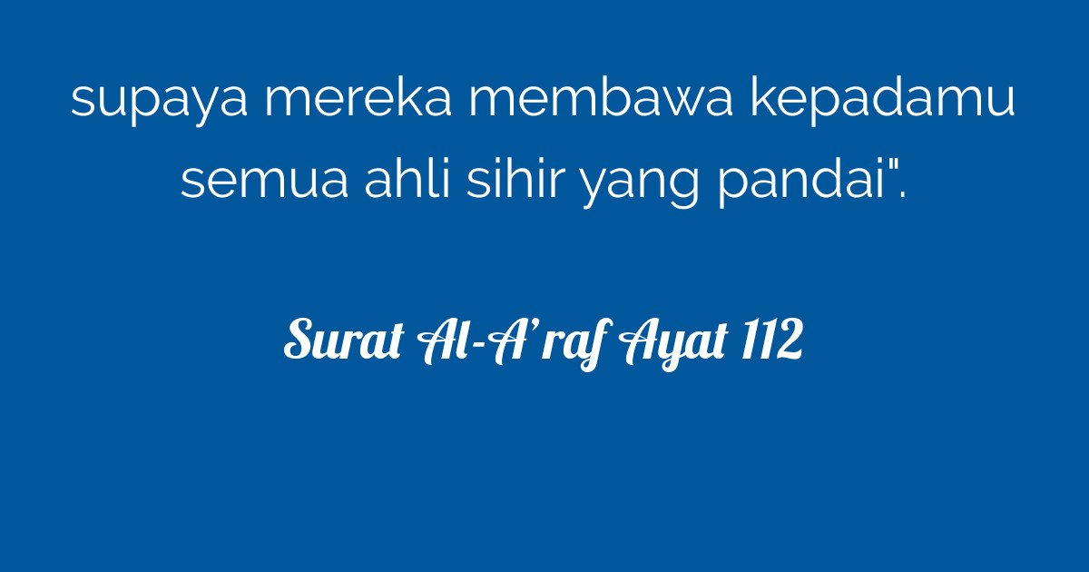 Surat Al-A'raf Ayat 112 | Tafsirq.com