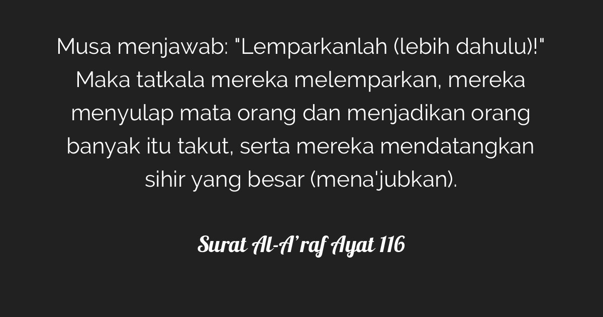 Surat Al-A'raf Ayat 116  Tafsirq.com