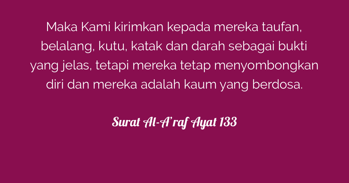 Surat Al-A'raf Ayat 133  Tafsirq.com