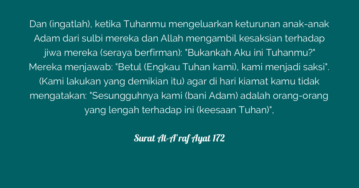 Surat Al-A'raf Ayat 172  Tafsirq.com