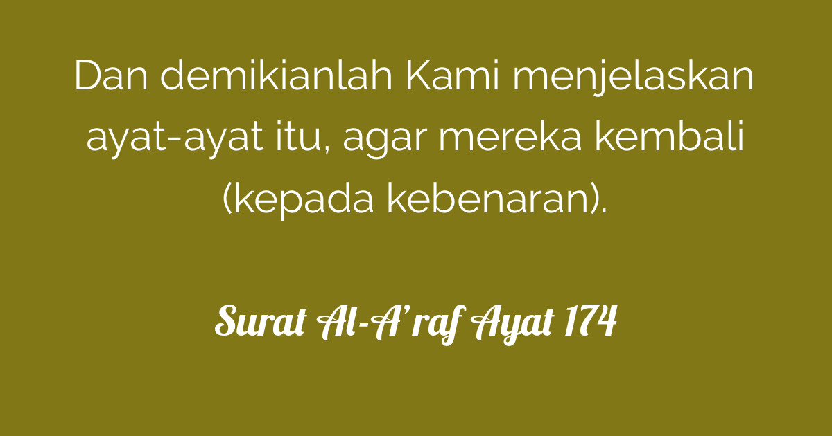 Surat Al-A'raf Ayat 174 | Tafsirq.com