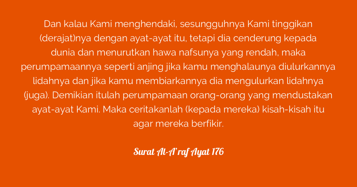 Surat Al-A'raf Ayat 176  Tafsirq.com