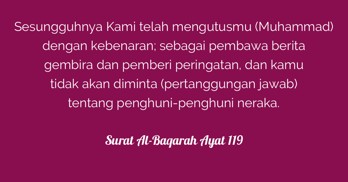Surat Al-Baqarah Ayat 119  Tafsirq.com