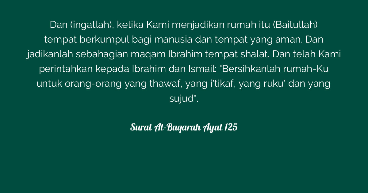 Surat Al Baqarah Ayat 125 Tafsirq Com