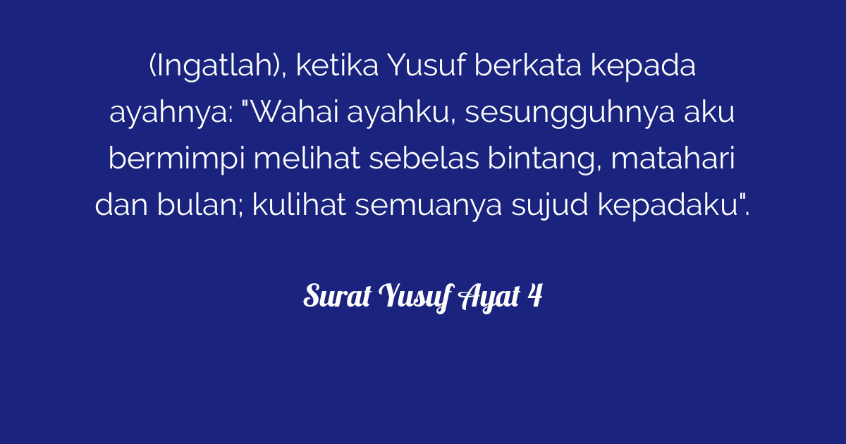 Surat Yusuf Ayat 4 Tafsirqcom