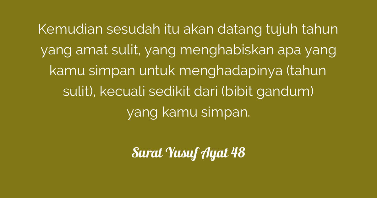 Surat Yusuf Ayat 48  Tafsirq.com