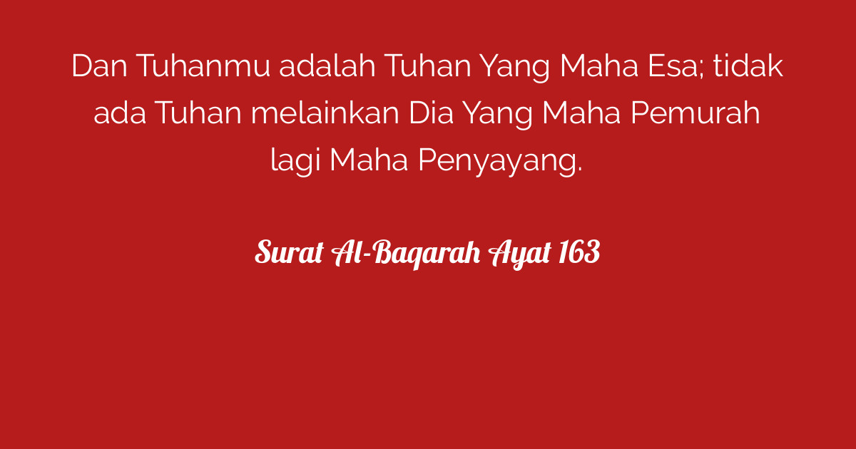 Surat Al Baqarah Ayat 163 Tafsirq com