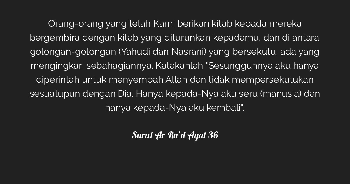 Surat Ar-Ra’d Ayat 36 | Tafsirq.com