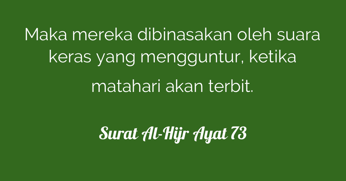 Surat Al-Hijr Ayat 73  Tafsirq.com
