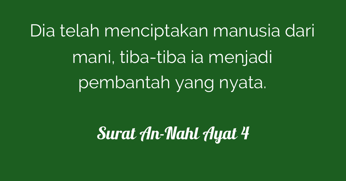 Surat An Nahl Ayat 4 Tafsirq Com