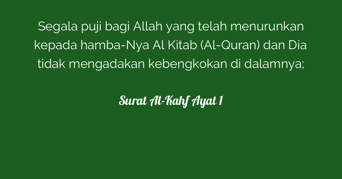 Surat Al Kahf Ayat 1 Tafsirqcom