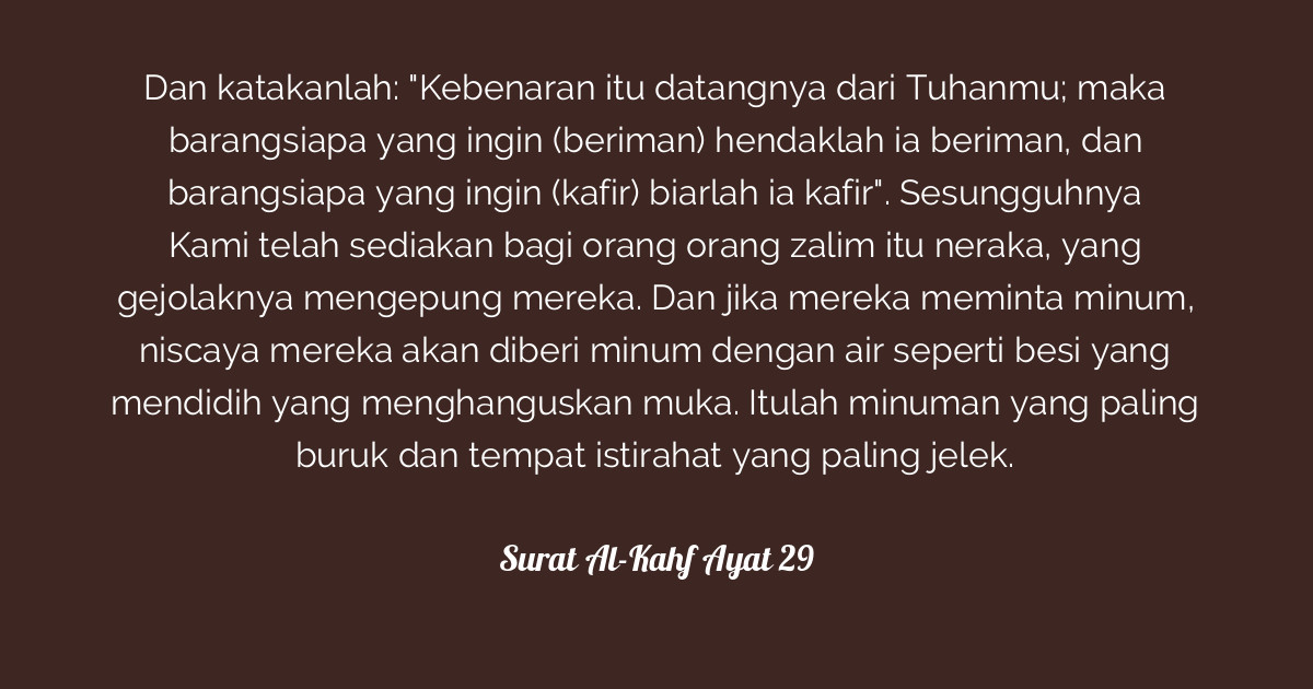 Download 84+ Contoh Surat Surat Al Kahfi Ayat 29 Terbaru Gratis