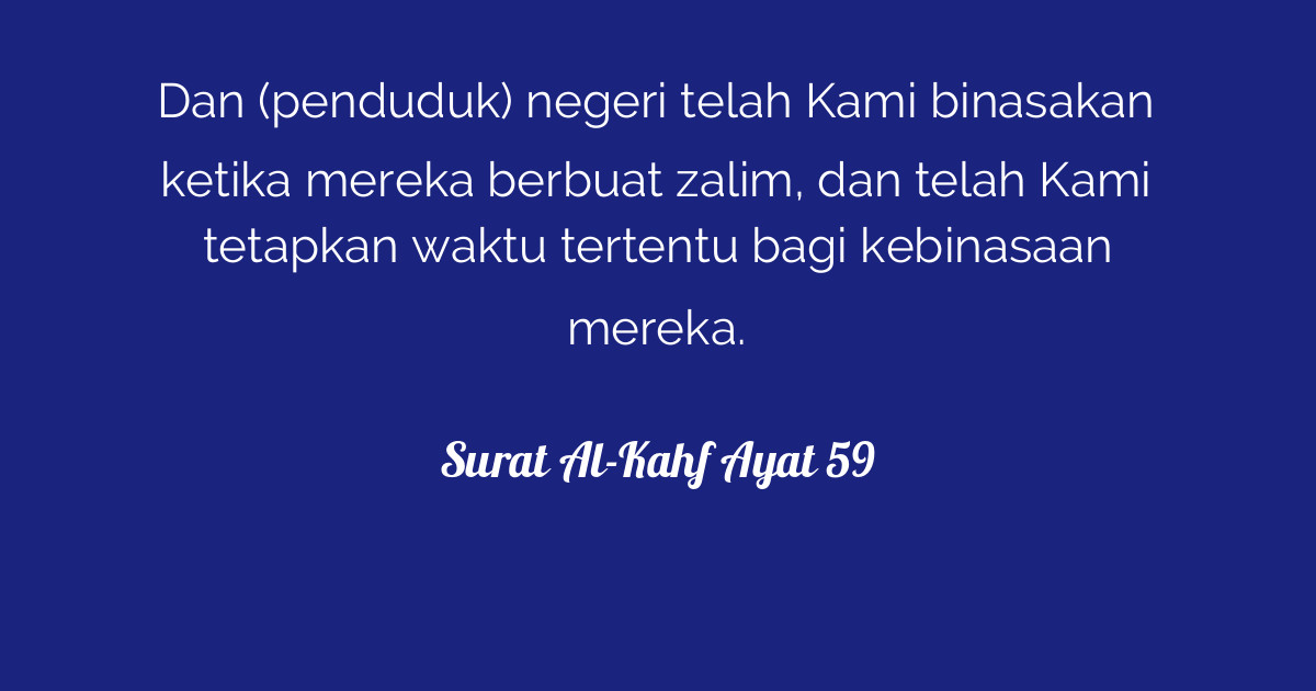 Surat Al Kahf Ayat 59 Tafsirqcom