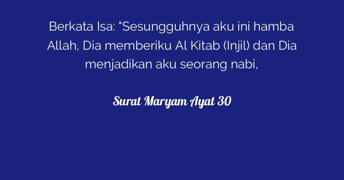 Surat Maryam Ayat 30