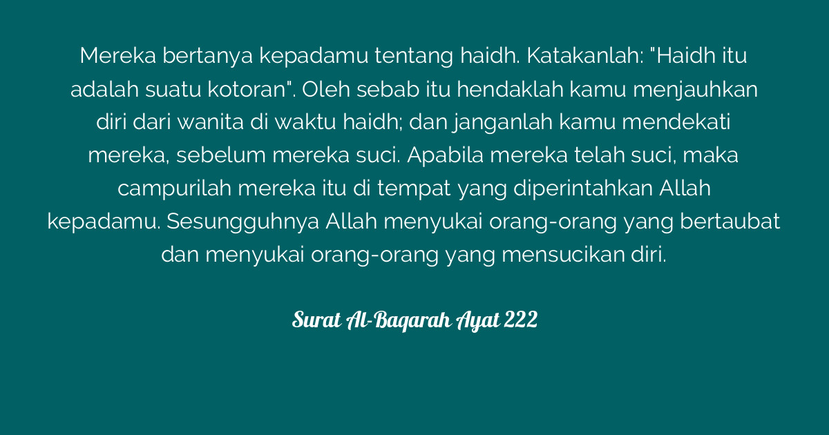 Surat AlBaqarah Ayat 222