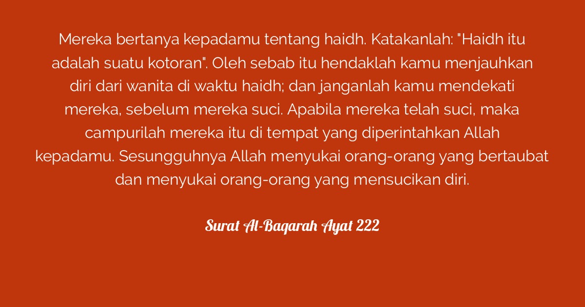 Surat AlBaqarah Ayat 222