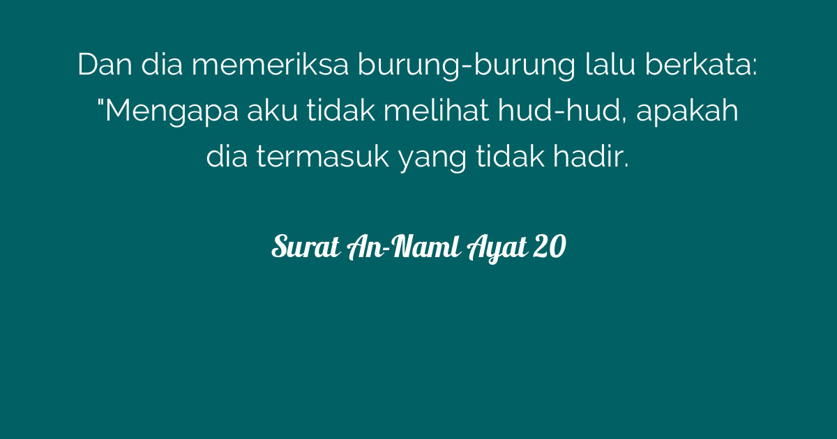 Surat An-Naml Ayat 20  Tafsirq.com