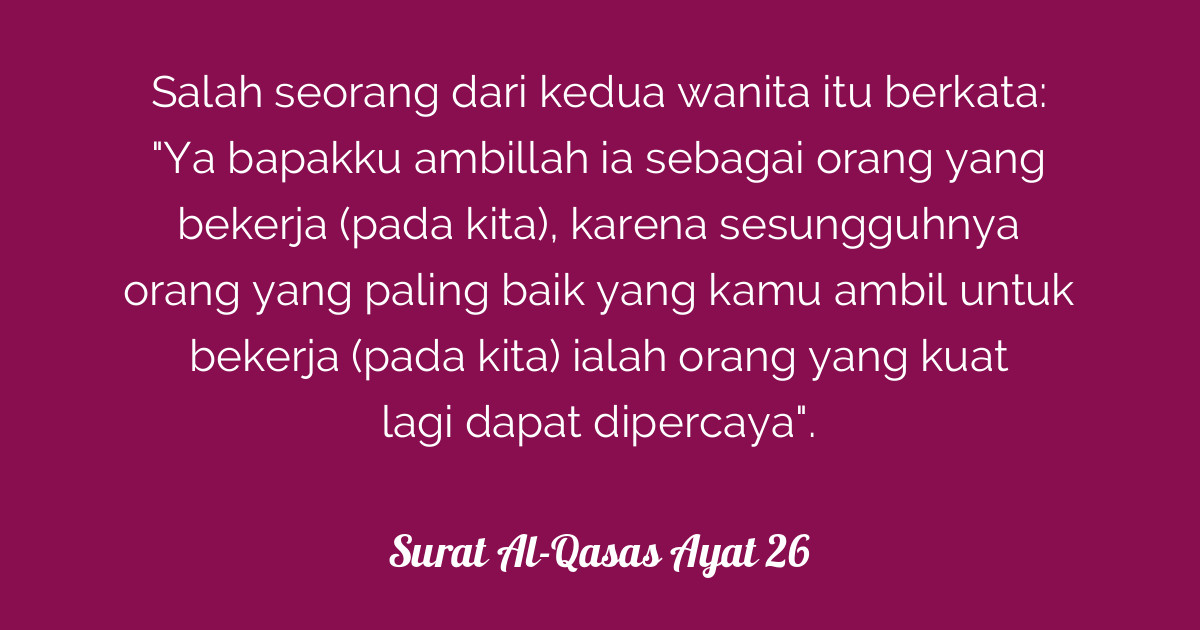 Surat Al-Qasas Ayat 26  Tafsirq.com