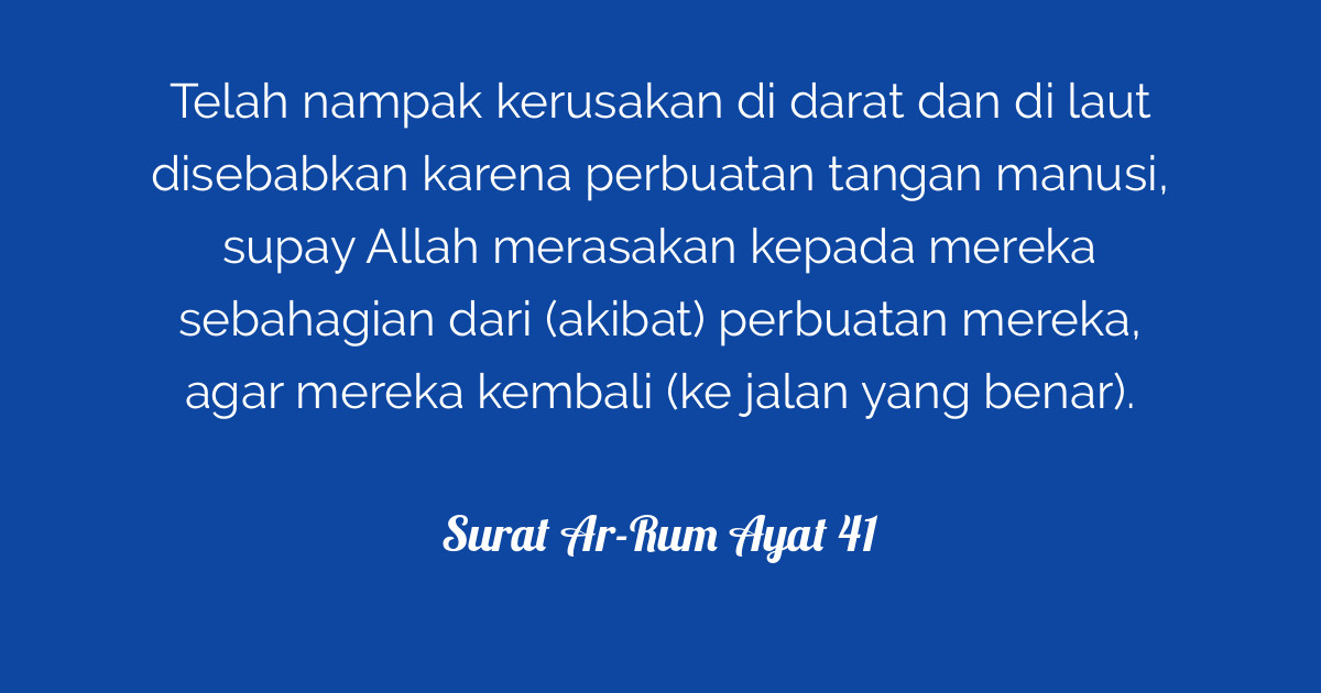 Surat Ar Rum Ayat 41 8390