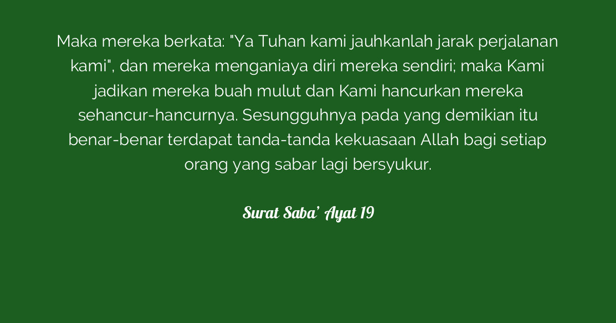 Surat Saba' Ayat 19  Tafsirq.com