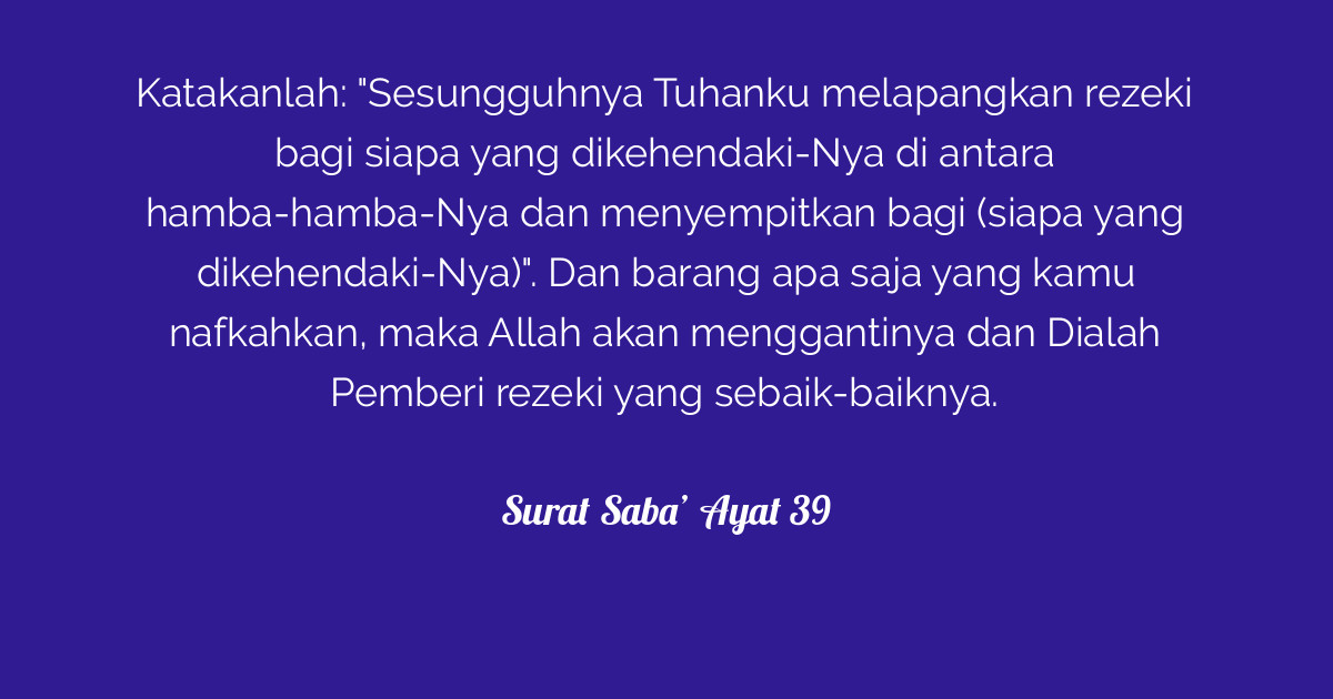 Surat Saba Ayat 39 Tafsirq 