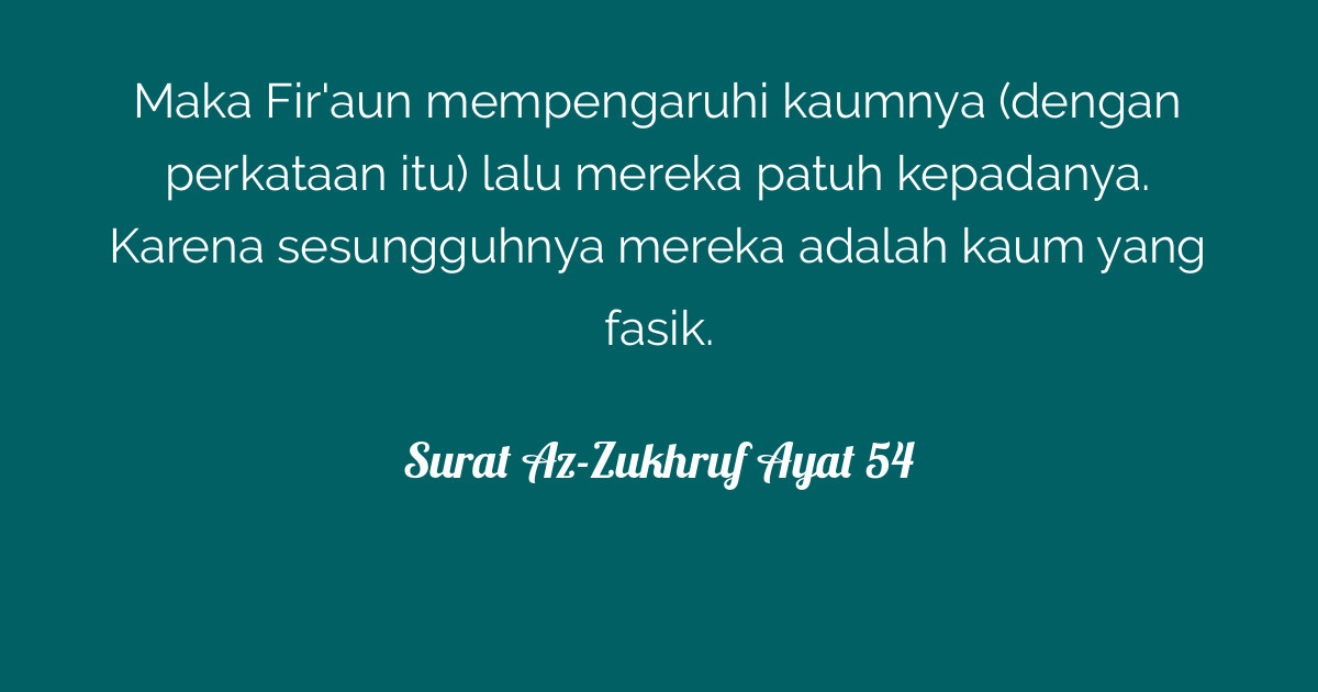 Surat Az-Zukhruf Ayat 54  Tafsirq.com