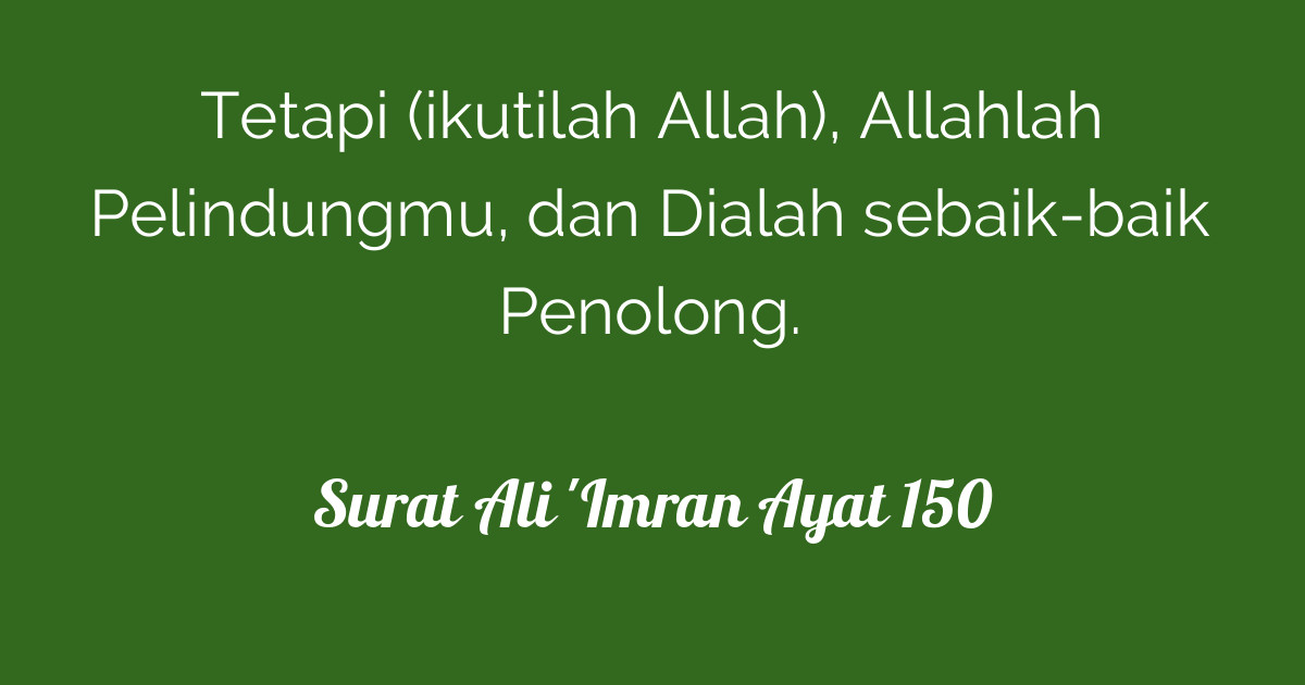 Surat Ali 'Imran Ayat 150  Tafsirq.com