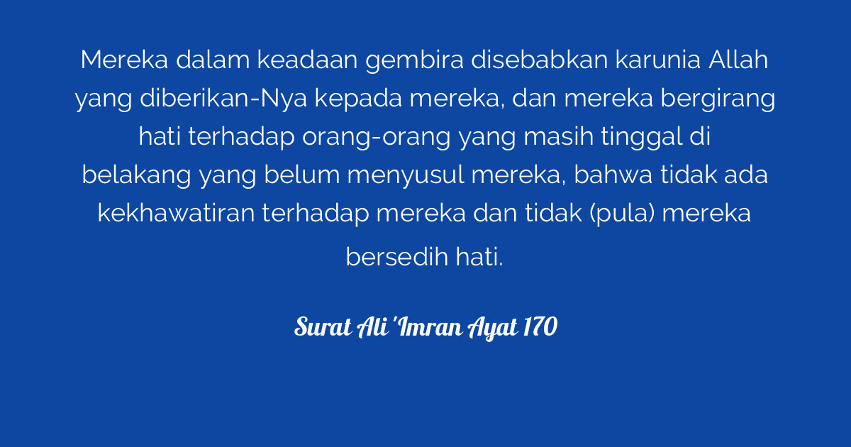 Surat Ali 'Imran Ayat 170 | Tafsirq.com
