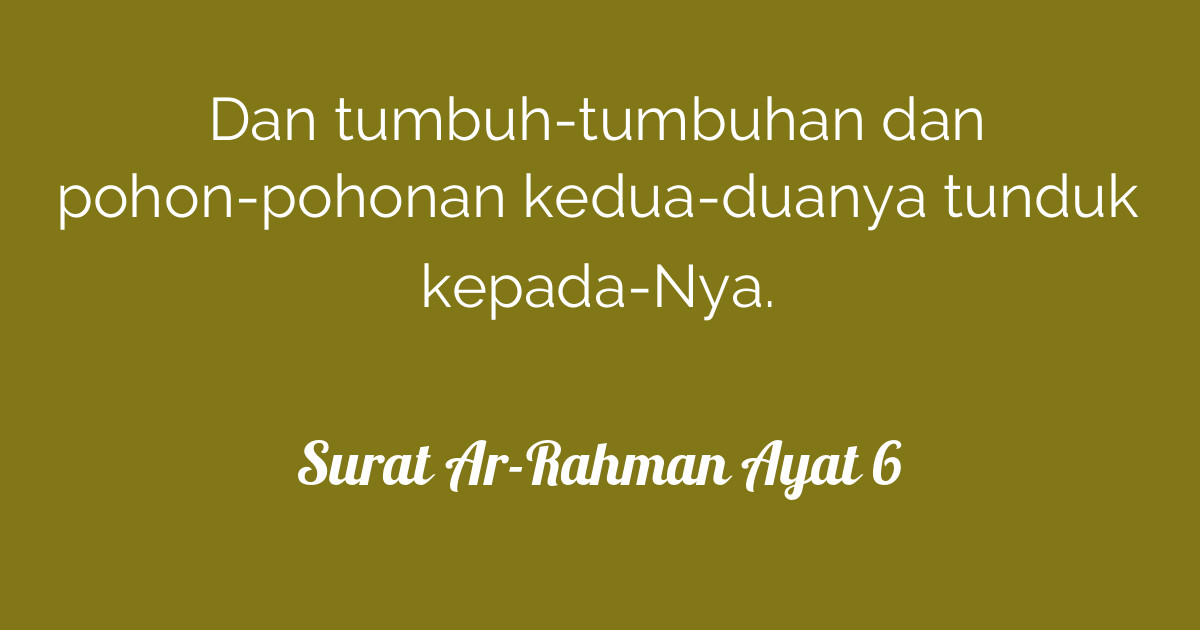 Surat Ar Rahman Ayat 6 Tafsirqcom