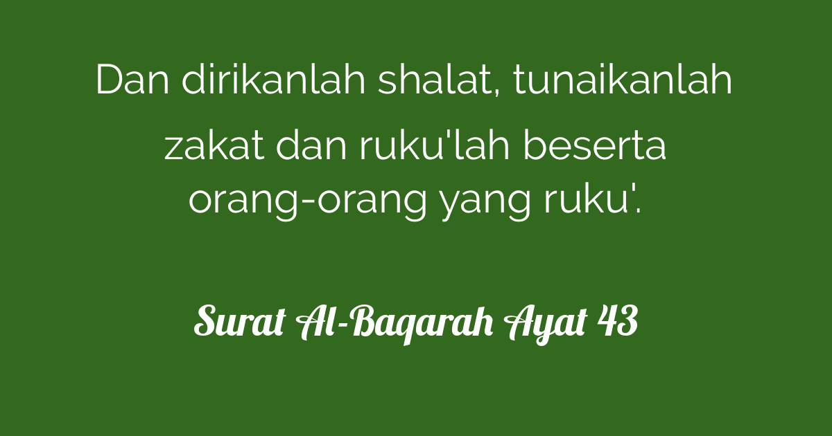 hadits tentang mimpi yang menjadi kenyataan Surat Al Baqarah Ayat 43 Tafsirq com