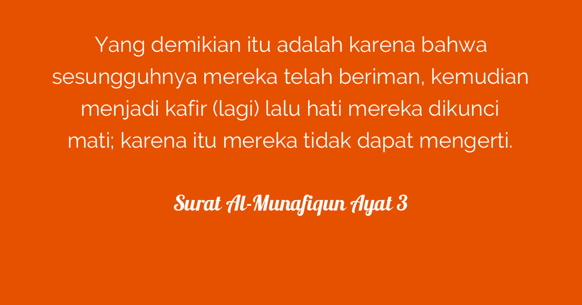 Surat Al-Munafiqun Ayat 3  Tafsirq.com