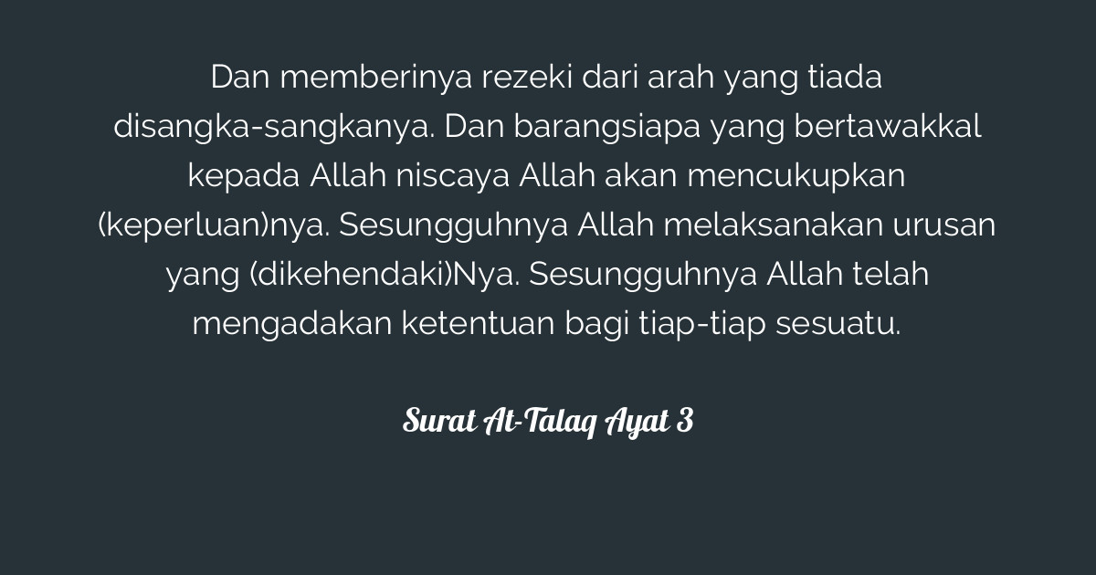 Surat At Talaq Ayat 3 Tafsirq Com