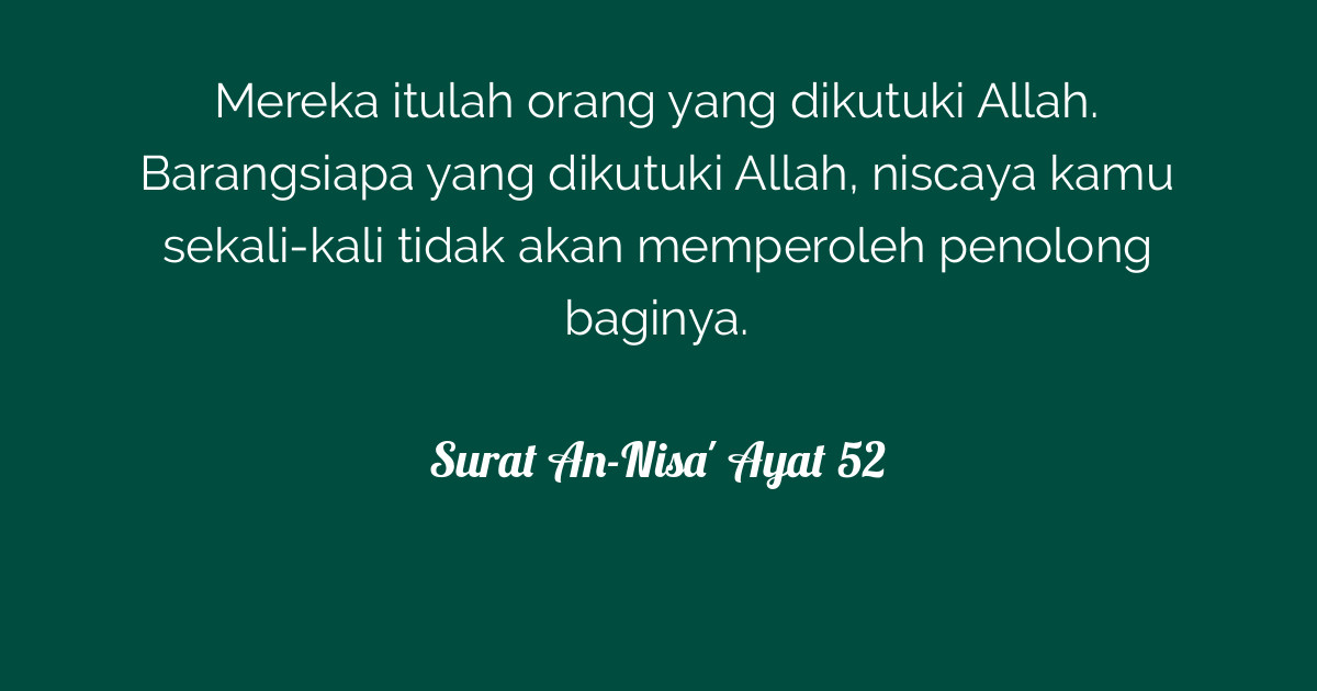 Surat An-Nisa' Ayat 52  Tafsirq.com