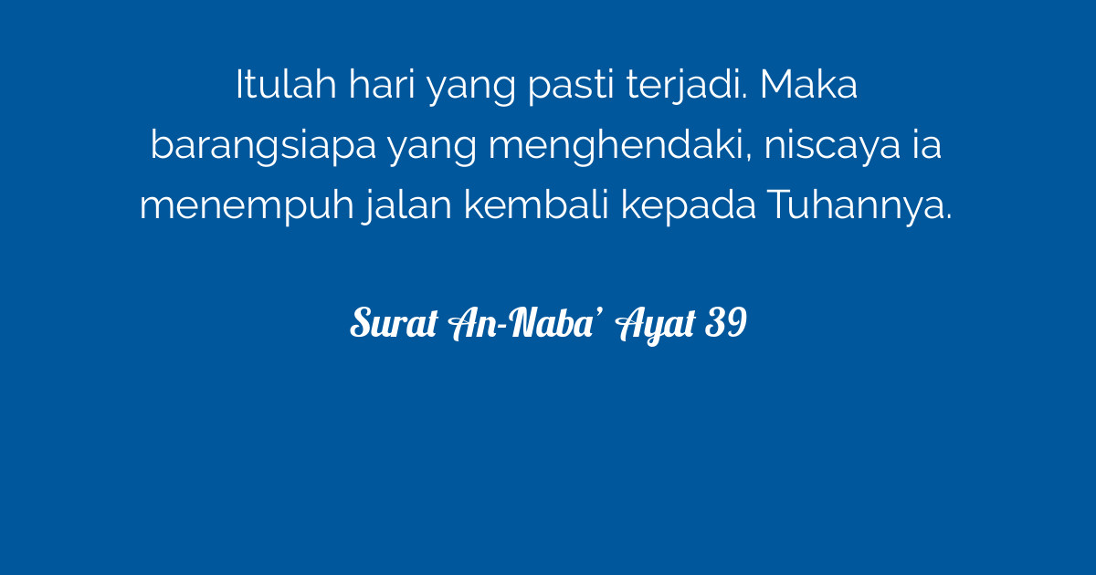 Surat An-Naba’ Ayat 39 | Tafsirq.com