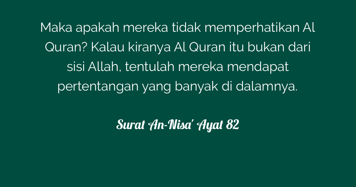 Surat An Nisa Ayat 82