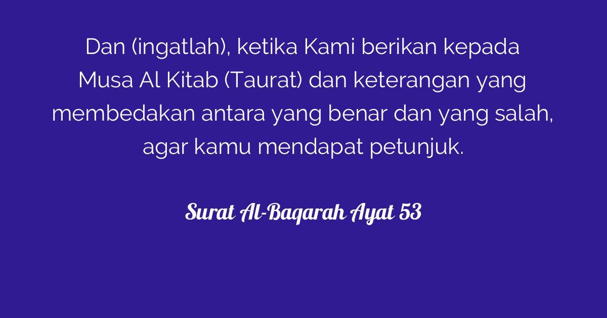 Surat Al-Baqarah Ayat 53  Tafsirq.com