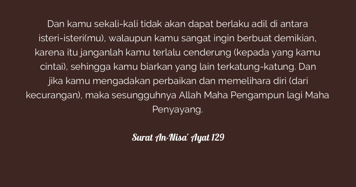 Surat An-Nisa' Ayat 129  Tafsirq.com