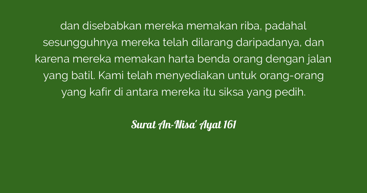 Surat Annisa Ayat 161