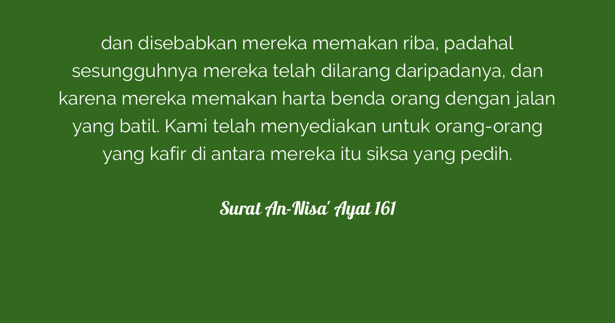 Surat Annisa Ayat 161