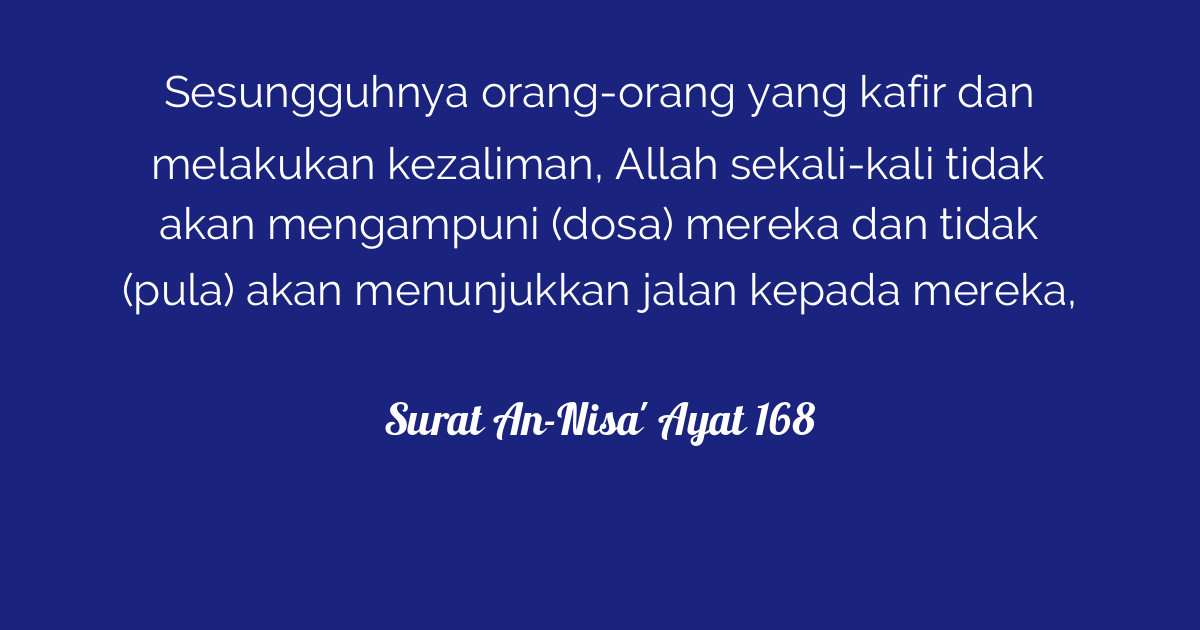 Surat An-Nisa' Ayat 168  Tafsirq.com
