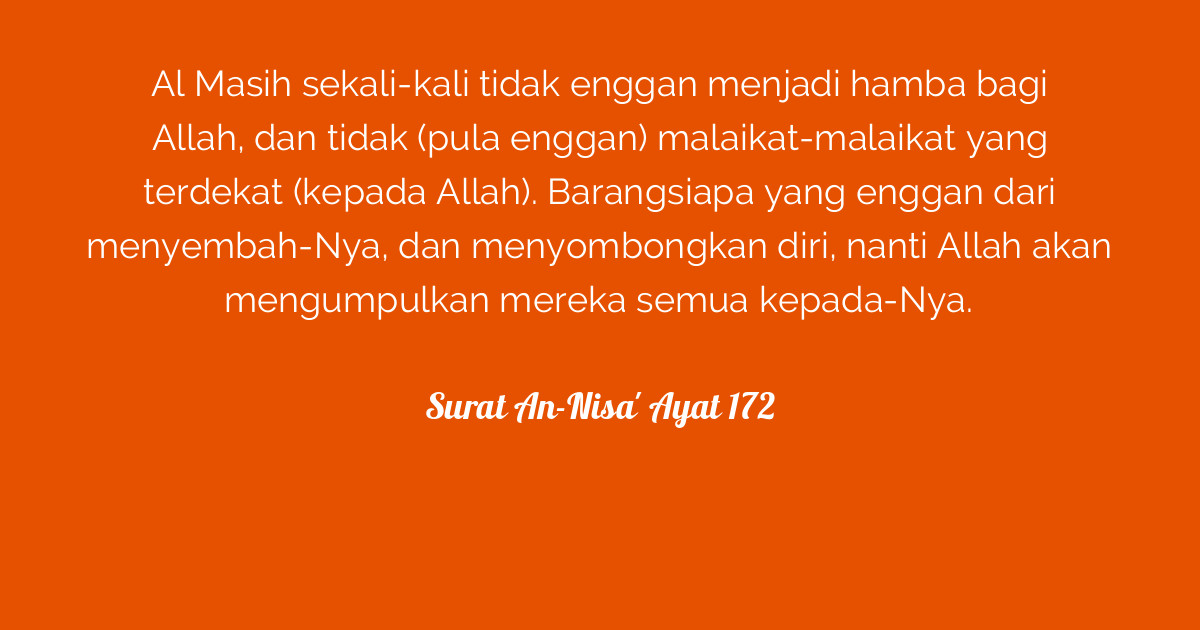 Surat An-Nisa' Ayat 172  Tafsirq.com