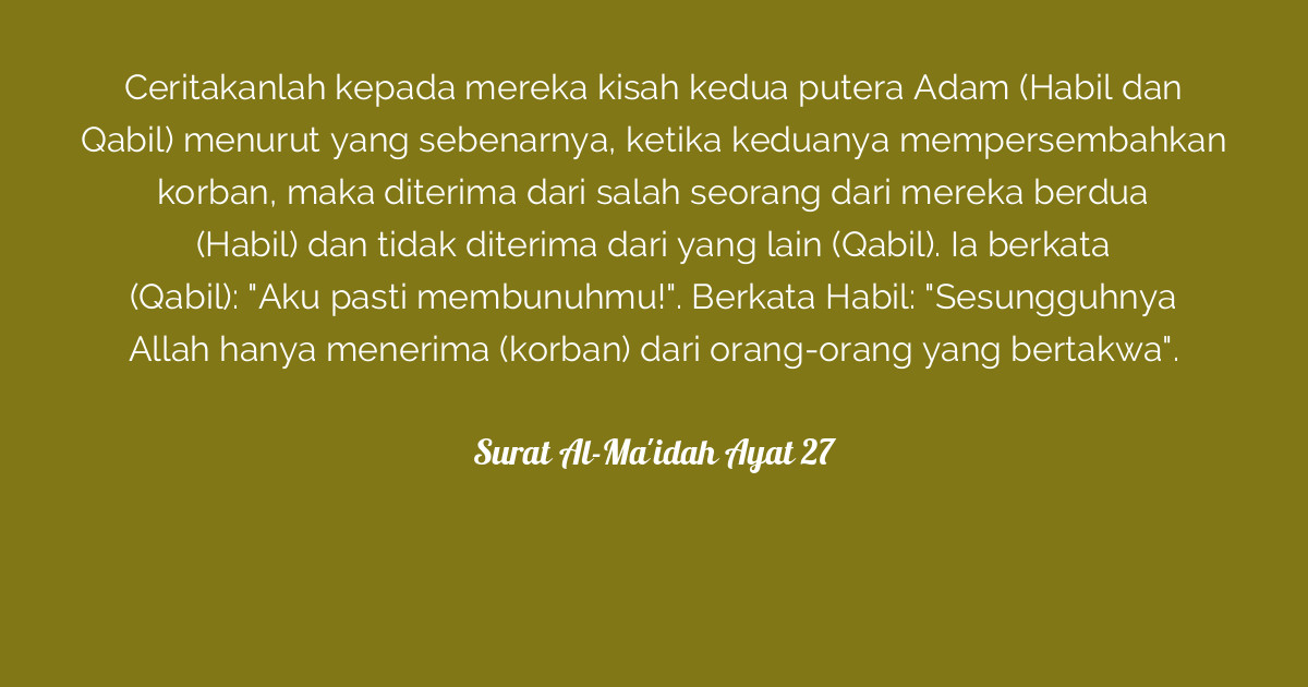 Surat Al-Ma'idah Ayat 27  Tafsirq.com