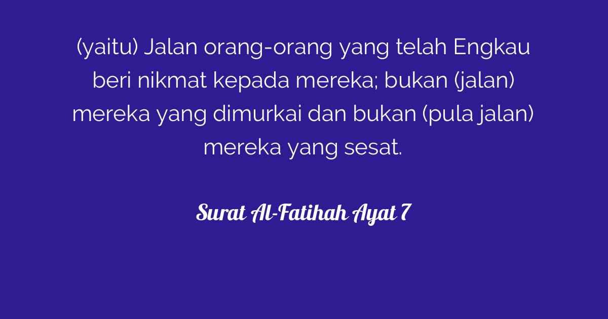 Surat Al-Fatihah Ayat 7  Tafsirq.com