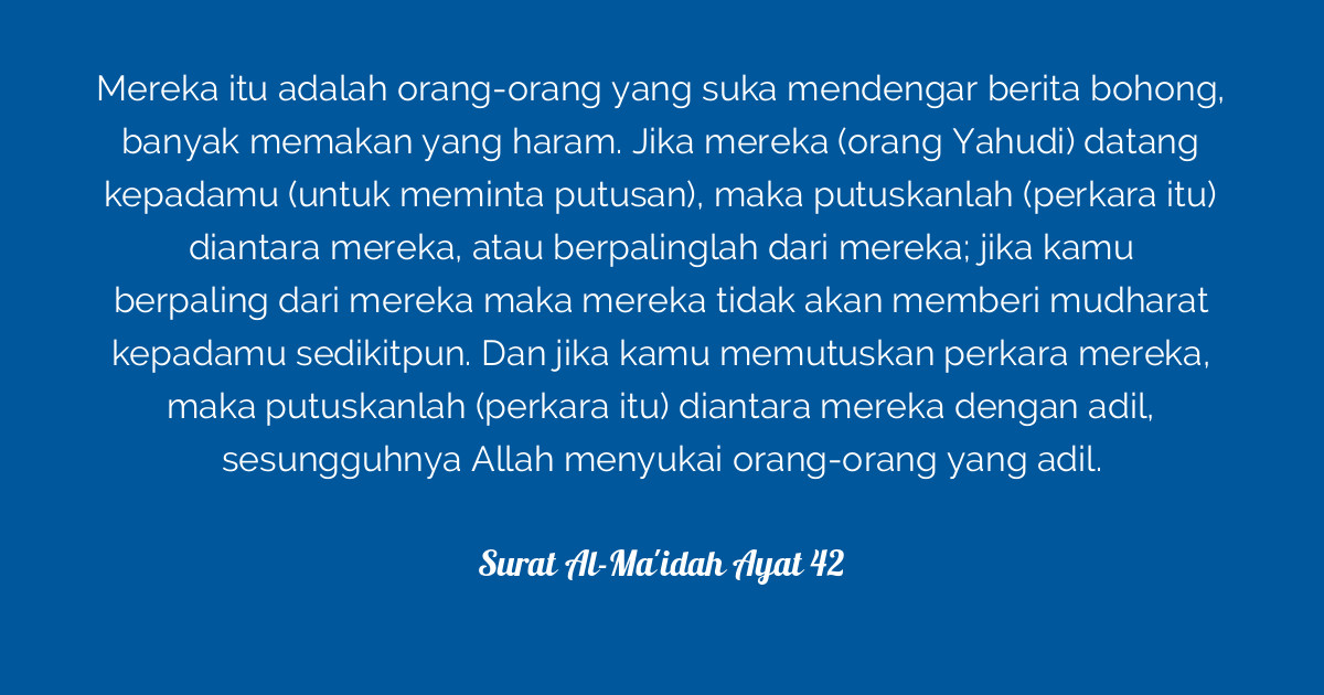 Surat Al-Ma'idah Ayat 42  Tafsirq.com