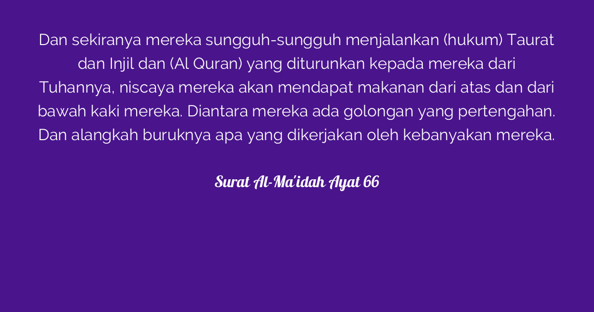 Surat Al-Ma'idah Ayat 66  Tafsirq.com