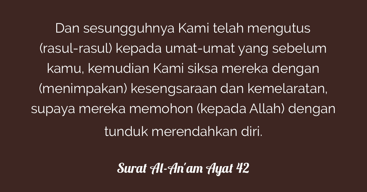 Surat Al-An'am Ayat 42  Tafsirq.com